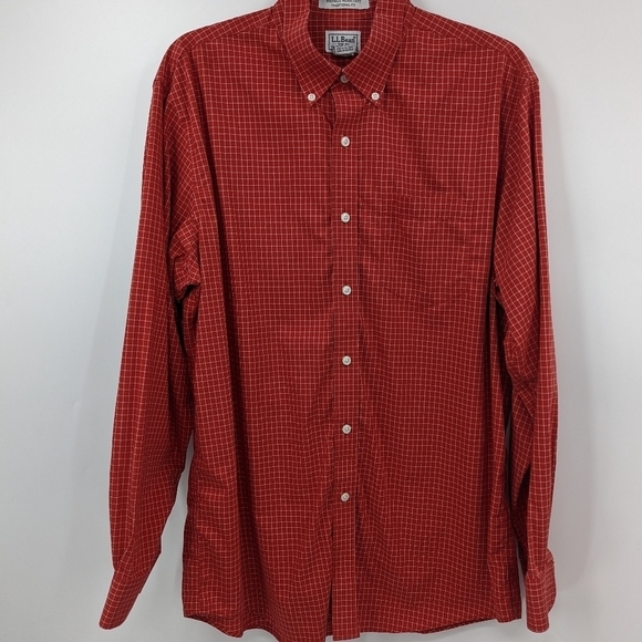 Men's L.L. BEAN Long Sleeve Button Down Shirt - Picture 1 of 5